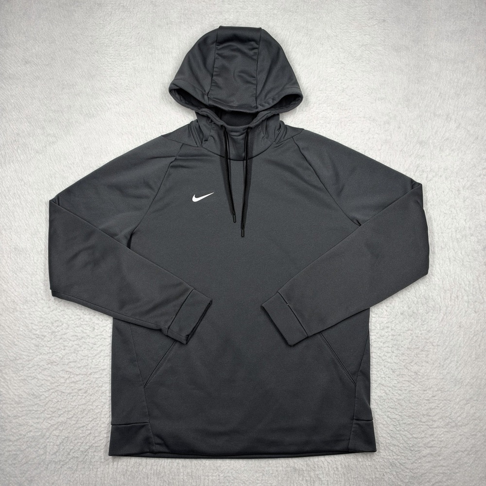 Nike Hoodie Gray Dri-FIT Pullover Training CN9473-060 Men's Size Medium